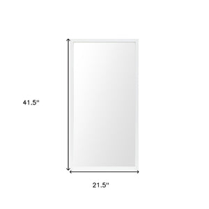 HomeRoots 42" White Framed Bathroom Vanity Mirror - Modern, Durable Design for Stylish Grooming & Decor 607225