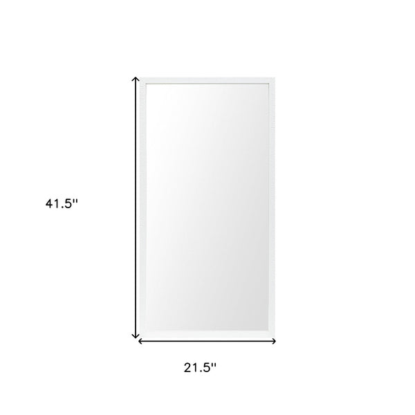 HomeRoots 42" White Framed Bathroom Vanity Mirror - Modern, Durable Design for Stylish Grooming & Decor 607225