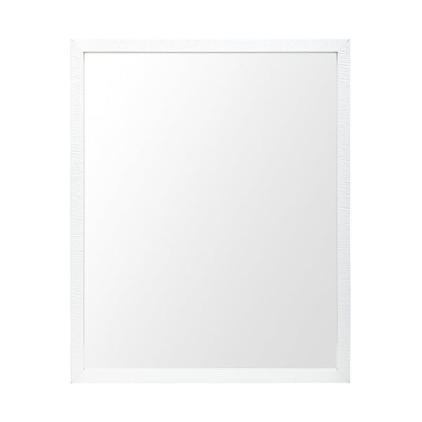 HomeRoots 32" White Framed Bathroom Vanity Mirror - Modern, Durable Design for Stylish Spaces & Easy Installation 607226