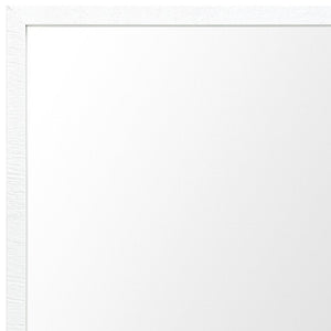 HomeRoots 32" White Framed Bathroom Vanity Mirror - Modern, Durable Design for Stylish Spaces & Easy Installation 607226