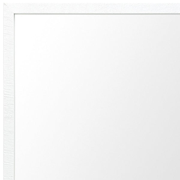 HomeRoots 32" White Framed Bathroom Vanity Mirror - Modern, Durable Design for Stylish Spaces & Easy Installation 607226