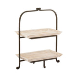 Linwood Two-Tier Tray - Whitewash 607226 Elk Home