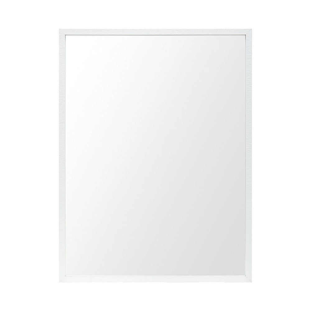 HomeRoots 42" White Framed Bathroom Vanity Mirror - Modern Elegance for Any Space, Easy Install & Durable Design 607227