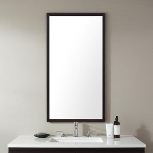 HomeRoots 42" Sleek Black Framed Bathroom Vanity Mirror – Modern Design for Stylish Home Decor & Easy Installation 607229