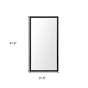 HomeRoots 42" Sleek Black Framed Bathroom Vanity Mirror – Modern Design for Stylish Home Decor & Easy Installation 607229
