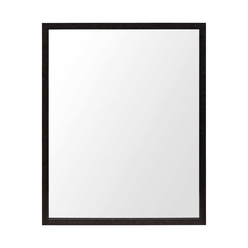 HomeRoots 32" Espresso Framed Vanity Mirror - Stylish Accent for Bathrooms & Living Spaces, Durable Design 607230