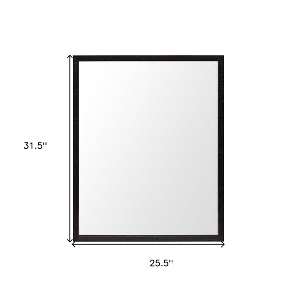 HomeRoots 32" Espresso Framed Vanity Mirror - Stylish Accent for Bathrooms & Living Spaces, Durable Design 607230