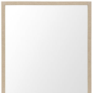 HomeRoots 32" Stylish Tan Framed Bathroom Vanity Mirror - Modern Design, Durable, Versatile for Any Room 607234