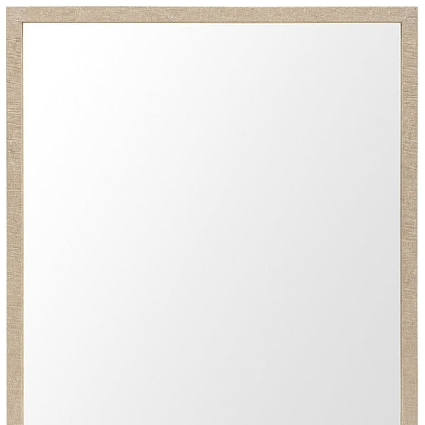 HomeRoots 32" Stylish Tan Framed Bathroom Vanity Mirror - Modern Design, Durable, Versatile for Any Room 607234