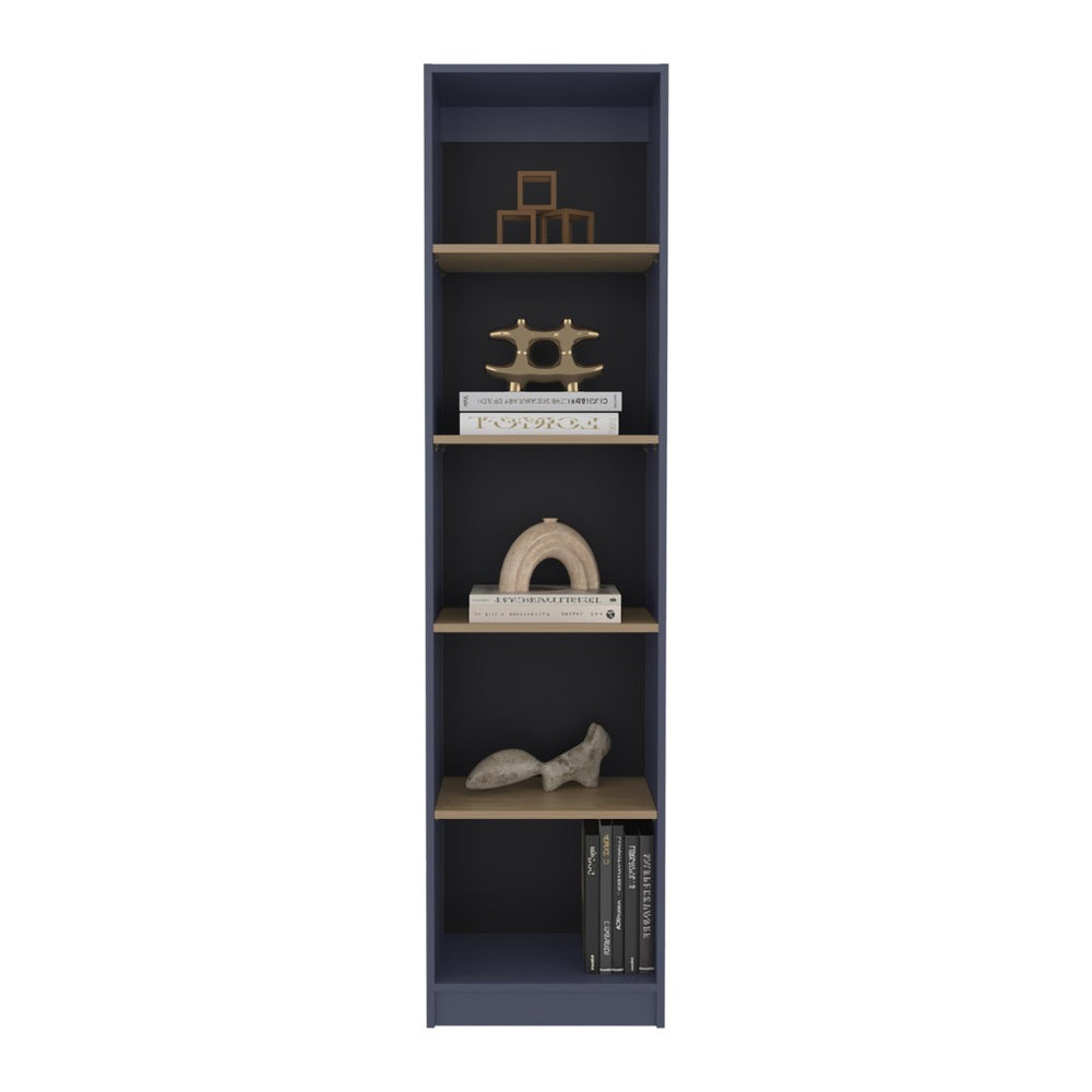 English Elm Home Xs Slim Five Shelf Vertical Bookcase for Narrow Bedrooms Offices and Living Spaces B070P391786