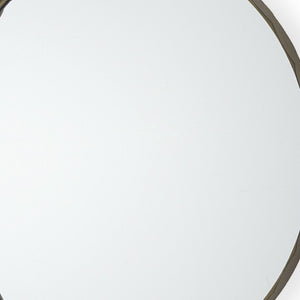 HomeRoots 30" Gold Metal Scalloped Accent Mirror - Elegant Decorative Mirror for Modern & Classic Interiors 607277