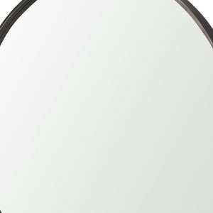HomeRoots 38" Gunmetal Accent Mirror with Unique Geometric Frame for Modern Home Décor and Style Enhancement 607287