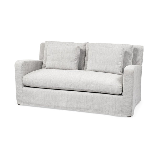 HomeRoots 69" Gray Fabric Sofa - Modern Elegance with Plush Comfort, Removable Cushions & Durable Design 607309
