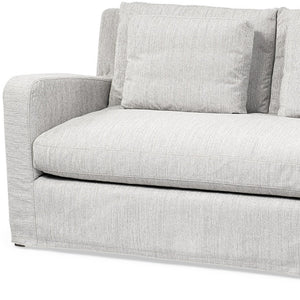 HomeRoots 69" Gray Fabric Sofa - Modern Elegance with Plush Comfort, Removable Cushions & Durable Design 607309