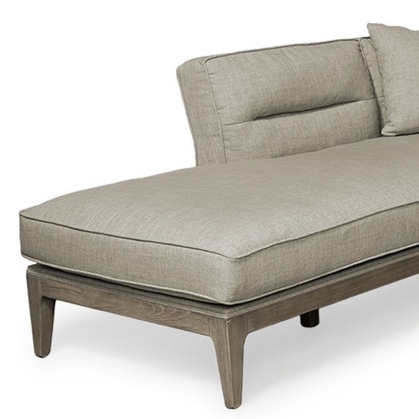 HomeRoots Beige L-Shaped Sofa Sectional with Chaise, Toss Pillows, Modern Design, and Superior Comfort 607313