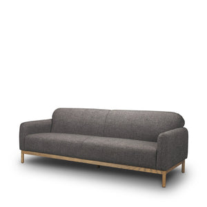 HomeRoots 90" Gray Fabric Sofa with Brown Legs – Stylish, Durable, and Comfortable Seating for Modern Spaces 607331