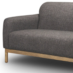 HomeRoots 90" Gray Fabric Sofa with Brown Legs – Stylish, Durable, and Comfortable Seating for Modern Spaces 607331
