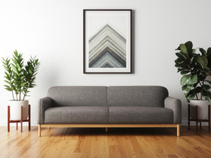 HomeRoots 90" Gray Fabric Sofa with Brown Legs – Stylish, Durable, and Comfortable Seating for Modern Spaces 607331