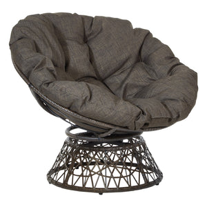 OSP Home Furnishings Papasan Chair Brown