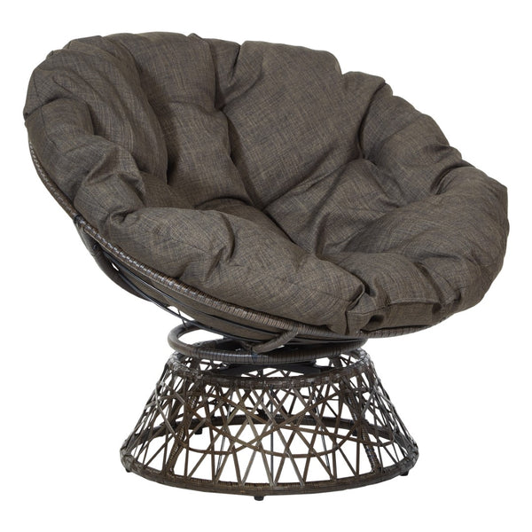 OSP Home Furnishings Papasan Chair Brown