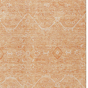 HomeRoots 5' Salmon Floral Washable Area Rug - Durable, Stylish, and Perfect for Indoor or Outdoor Spaces 5' X 8' 607381