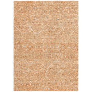 HomeRoots 5' Salmon Floral Washable Area Rug - Durable, Stylish, and Perfect for Indoor or Outdoor Spaces 8' X 10' 607383