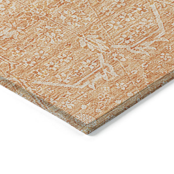 HomeRoots 5' Salmon Floral Washable Area Rug - Durable, Stylish, and Perfect for Indoor or Outdoor Spaces 10' X 14' 607385