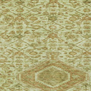 HomeRoots 5' Sage Medallion Indoor Outdoor Area Rug – Durable, Washable, Elegant Design for High-Traffic Spaces 5' X 8' 607411