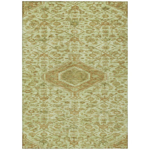 HomeRoots 5' Sage Medallion Indoor Outdoor Area Rug – Durable, Washable, Elegant Design for High-Traffic Spaces 8' X 10' 607413