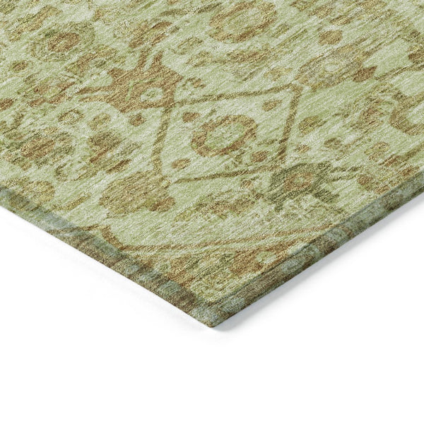 HomeRoots 5' Sage Medallion Indoor Outdoor Area Rug – Durable, Washable, Elegant Design for High-Traffic Spaces 8' X 10' 607413