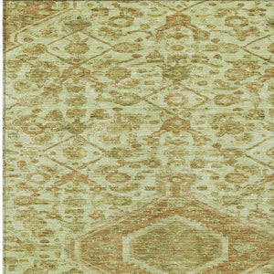 HomeRoots 5' Sage Medallion Indoor Outdoor Area Rug – Durable, Washable, Elegant Design for High-Traffic Spaces 8' X 10' 607413