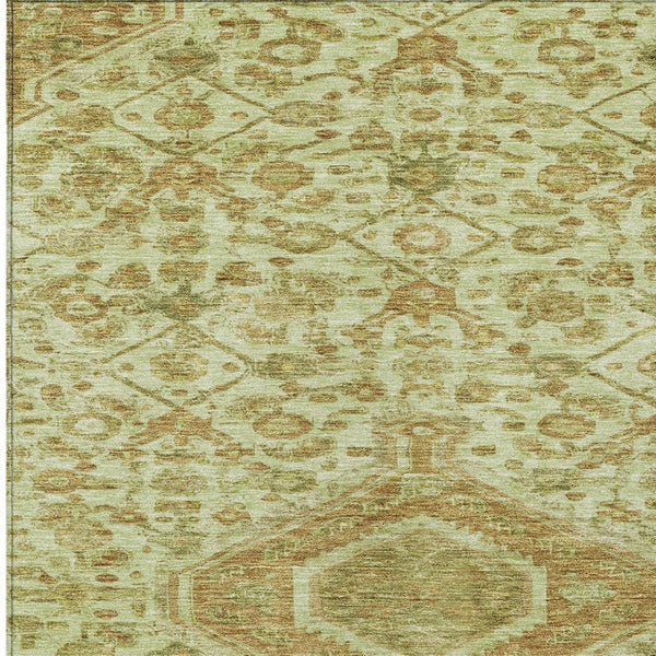 HomeRoots 5' Sage Medallion Indoor Outdoor Area Rug – Durable, Washable, Elegant Design for High-Traffic Spaces 8' X 10' 607413