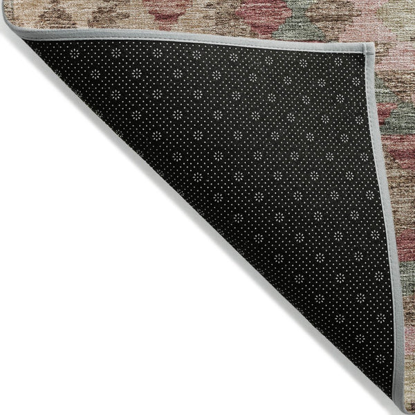 HomeRoots 5' Brown Geometric Indoor Outdoor Area Rug - Durable, Washable, Stylish Design for High-Traffic Spaces 5' X 8' 607429