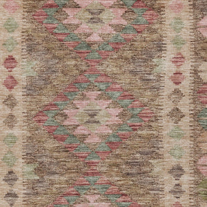 HomeRoots 5' Brown Geometric Indoor Outdoor Area Rug - Durable, Washable, Stylish Design for High-Traffic Spaces 10' X 14' 607433