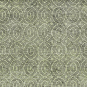 HomeRoots 5' Artichoke Green Geometric Indoor Outdoor Area Rug – Durable, Washable, Modern Style for High-Traffic Spaces 5' X 8' 607465