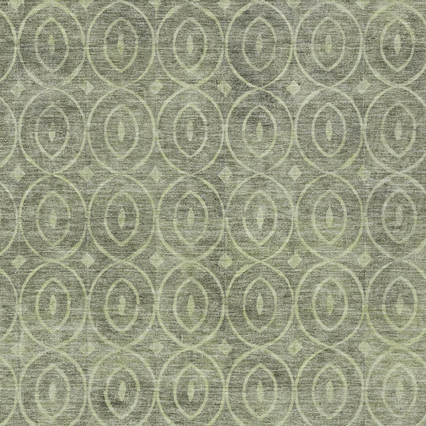 HomeRoots 5' Artichoke Green Geometric Indoor Outdoor Area Rug – Durable, Washable, Modern Style for High-Traffic Spaces 8' X 10' 607467
