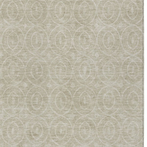 HomeRoots 5' Beige Geometric Indoor Outdoor Area Rug - Stylish, Washable, and Durable for Any Space 5' X 8' 607471