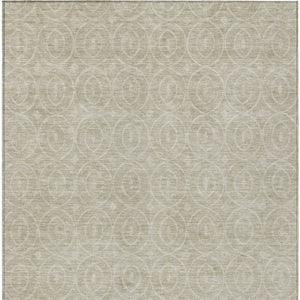 HomeRoots 5' Beige Geometric Indoor Outdoor Area Rug - Stylish, Washable, and Durable for Any Space 8' X 10' 607473
