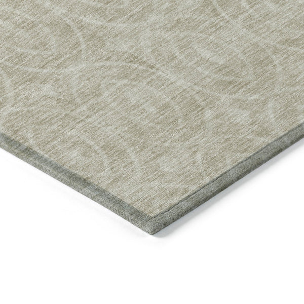 HomeRoots 5' Beige Geometric Indoor Outdoor Area Rug - Stylish, Washable, and Durable for Any Space 8' X 10' 607473