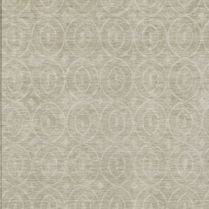 HomeRoots 5' Beige Geometric Indoor Outdoor Area Rug - Stylish, Washable, and Durable for Any Space 10' X 14' 607475