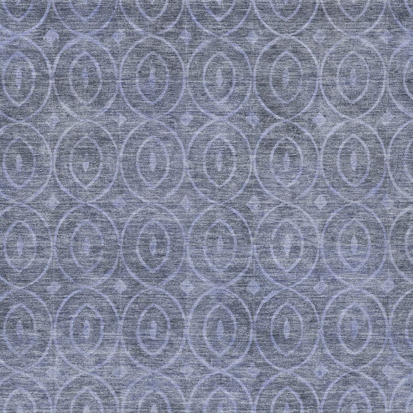 HomeRoots 5' Denim Blue Geometric Indoor Outdoor Area Rug - Stylish, Durable, Machine Washable for High Traffic Areas 5' X 8' 607477
