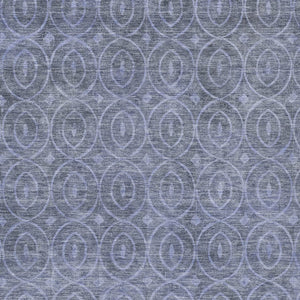HomeRoots 5' Denim Blue Geometric Indoor Outdoor Area Rug - Stylish, Durable, Machine Washable for High Traffic Areas 9' X 12' 607480
