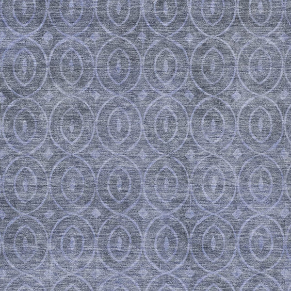 HomeRoots 5' Denim Blue Geometric Indoor Outdoor Area Rug - Stylish, Durable, Machine Washable for High Traffic Areas 9' X 12' 607480