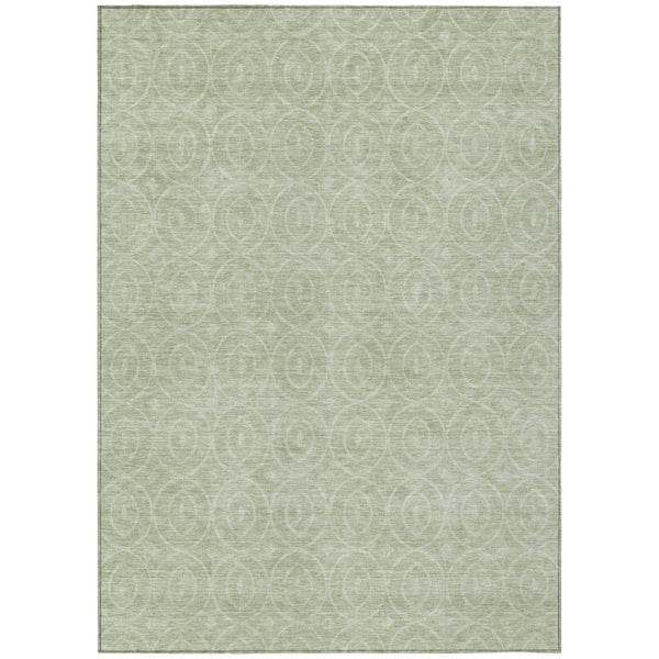 HomeRoots 5' Mint Green Geometric Area Rug – Stylish, Durable & Washable for Indoor and Outdoor Spaces 5' X 8' 607489