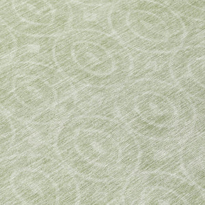 HomeRoots 5' Mint Green Geometric Area Rug – Stylish, Durable & Washable for Indoor and Outdoor Spaces 8' Round 607490