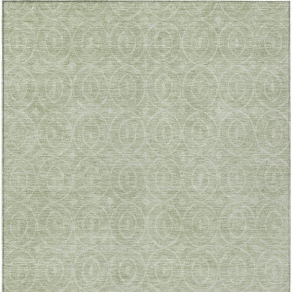 HomeRoots 5' Mint Green Geometric Area Rug – Stylish, Durable & Washable for Indoor and Outdoor Spaces 9' X 12' 607492