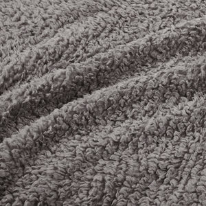 JLA Home Woolrich - Berber Woolrich Burlington plush berber blanket with velvet binding, OEKO‑TEX safe comfort for home layering and cozy nights Grey WR51-2211
