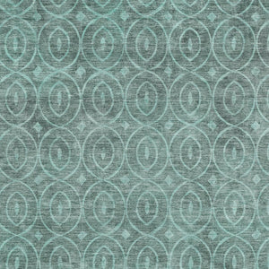 HomeRoots 5' Teal Blue Geometric Area Rug - Durable, Washable, Stylish for Indoor and Outdoor Spaces, Easy Care 8' X 10' 607509