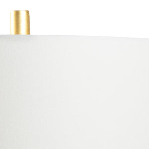 Wildwood Skylar Sculptural Sky Blue Ceramic Lamp With Antique Gold Leaf Mounting — Elegant Ambient Lighting, 30" 60752