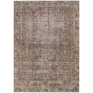 HomeRoots 5' Brown Oriental Area Rug - Elegant, Washable Design for Indoor & Outdoor Living Spaces 5' X 8' 607525